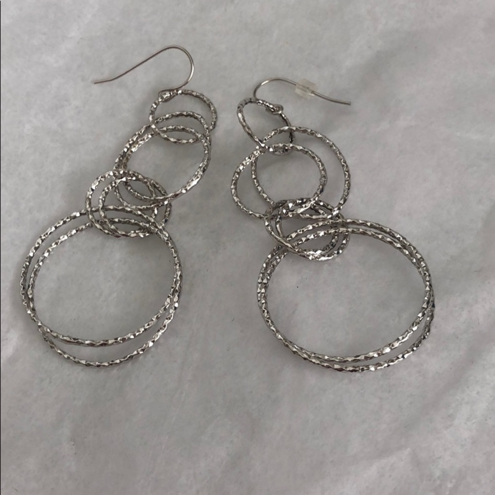 Silver sterling drop earrings